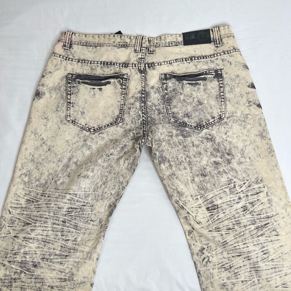 Blue Stitch  Men’s Jeans Khaki & Black  Size 42 X 33 New - Picture 6 of 9